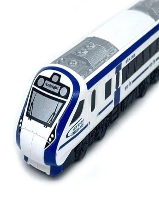 COLLEN ARRAY Vande Bharat Express for Kids - Indian Rail Toy Model for Boys Girls Age 3+ - Nav Bharat Express Bullett Train/Metro with Pull Back Action (Multicolor)-2 - Image 1